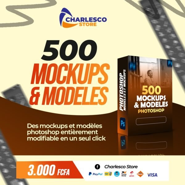 500 MOCKUPS & MODELES PHOTOSHOP
