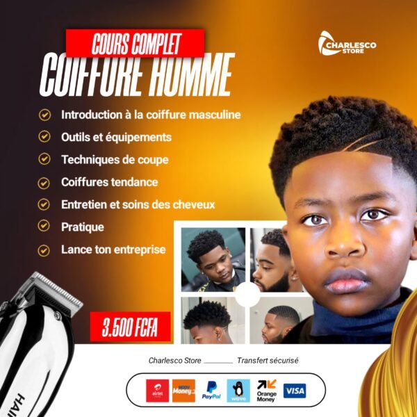COURS COMPLET COIFFURE HOMME